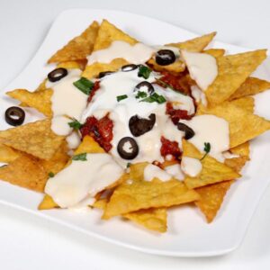 Cheese Nachos with Salsa Sauce